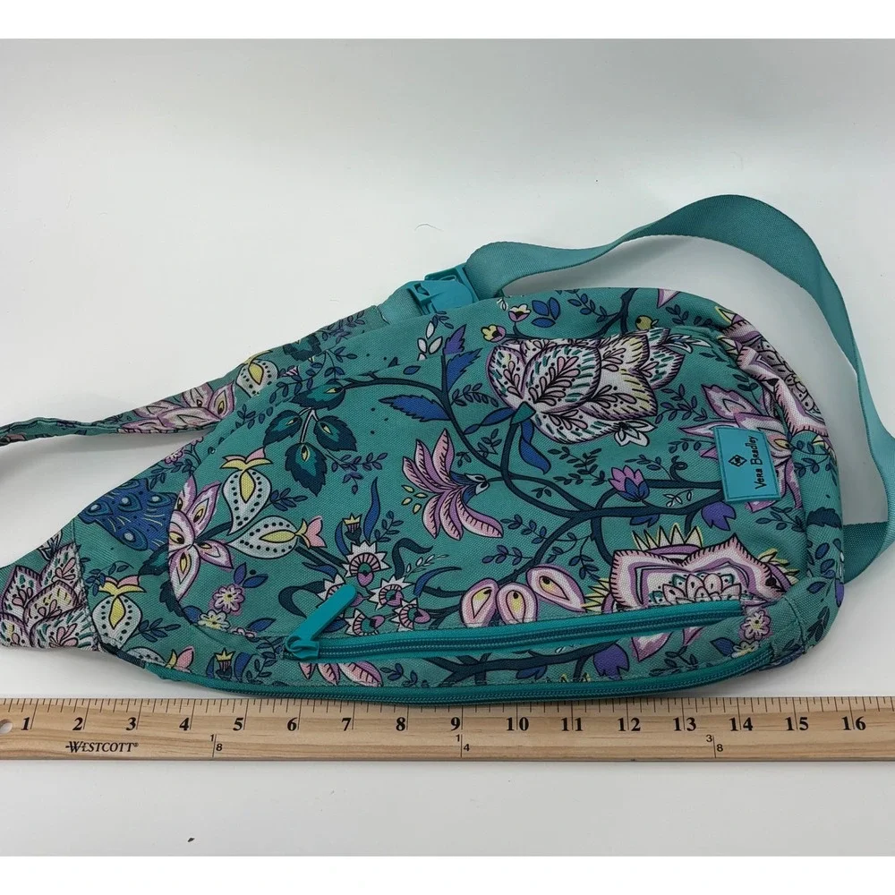 Vera Bradley Peacock Garden Lighten Up LG Essential Sling Backpack
